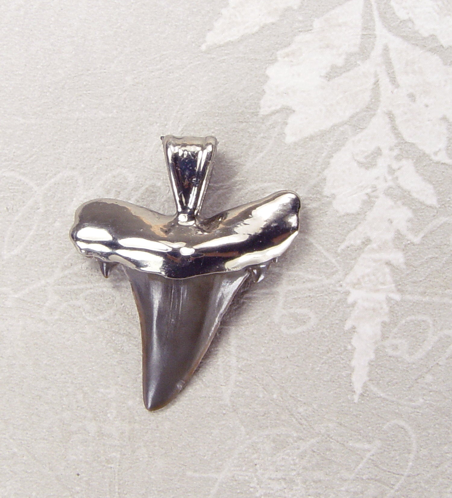 Nickel Fossil Shark Tooth Pendant
